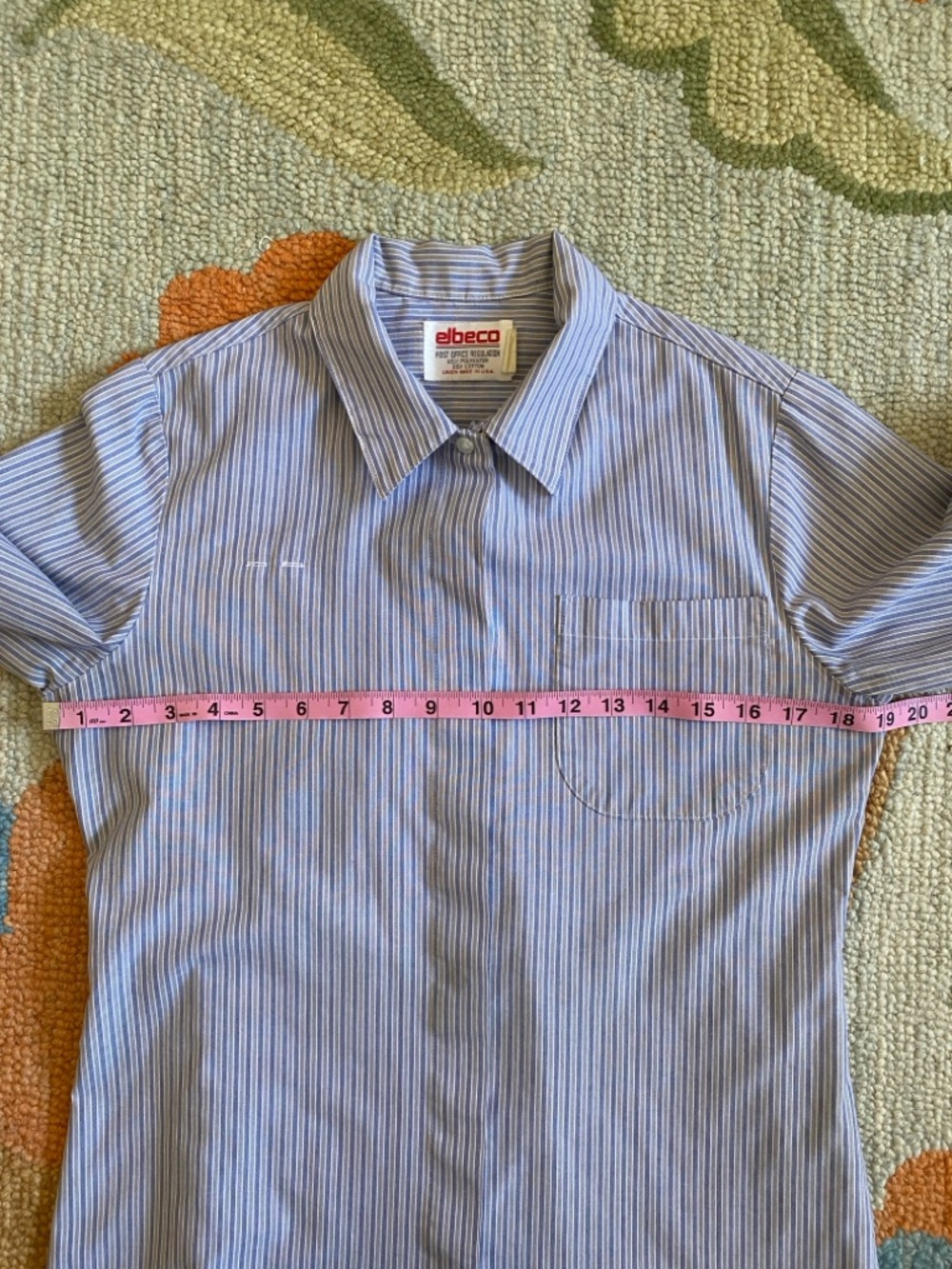 Y2K l Elbeco l Lot of 4 USPS Retail Clerk Striped Short Sleeve Shirts - Picture 8 of 16